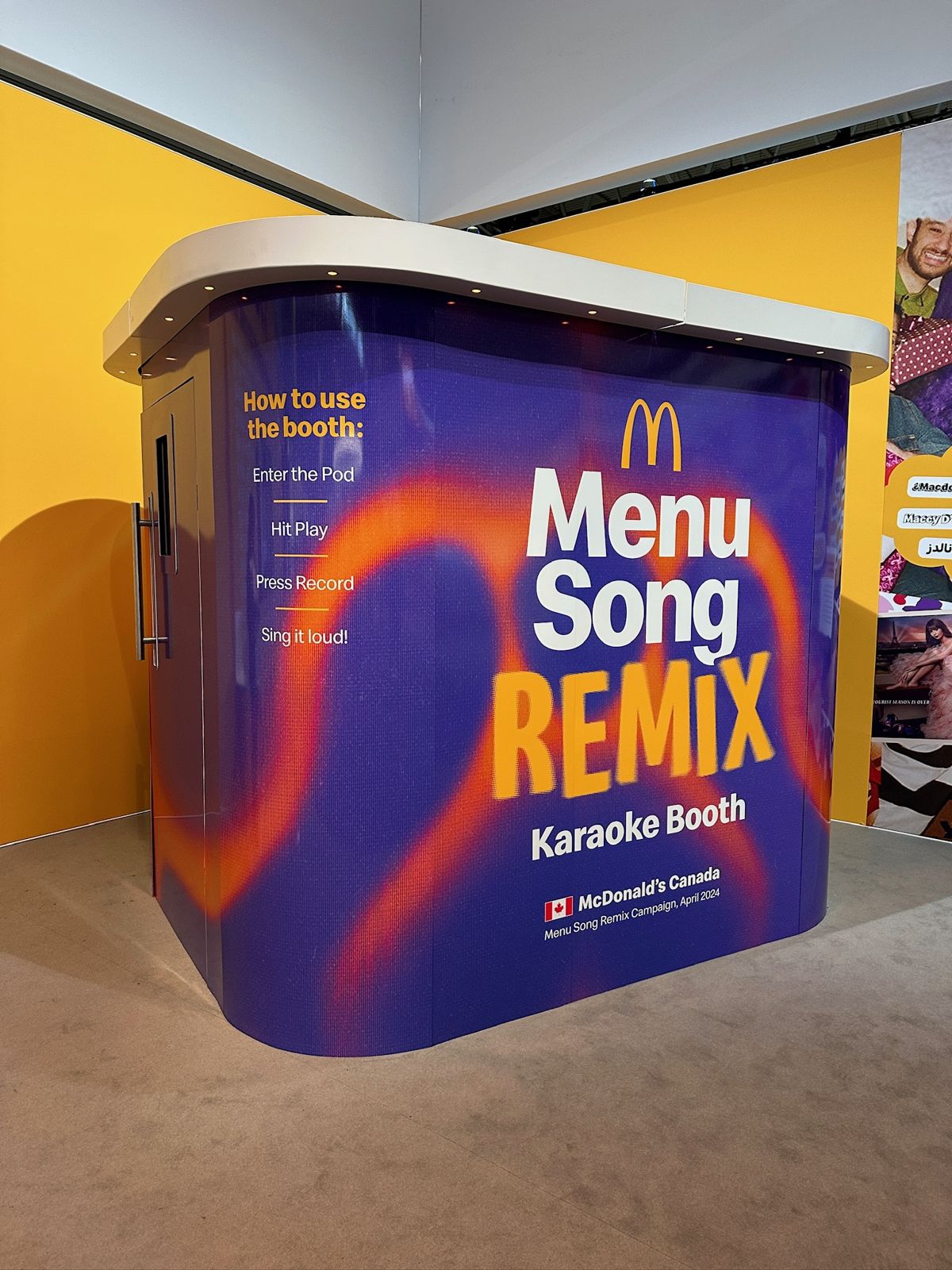 Pod wrapped for a McDonald’s brand activation